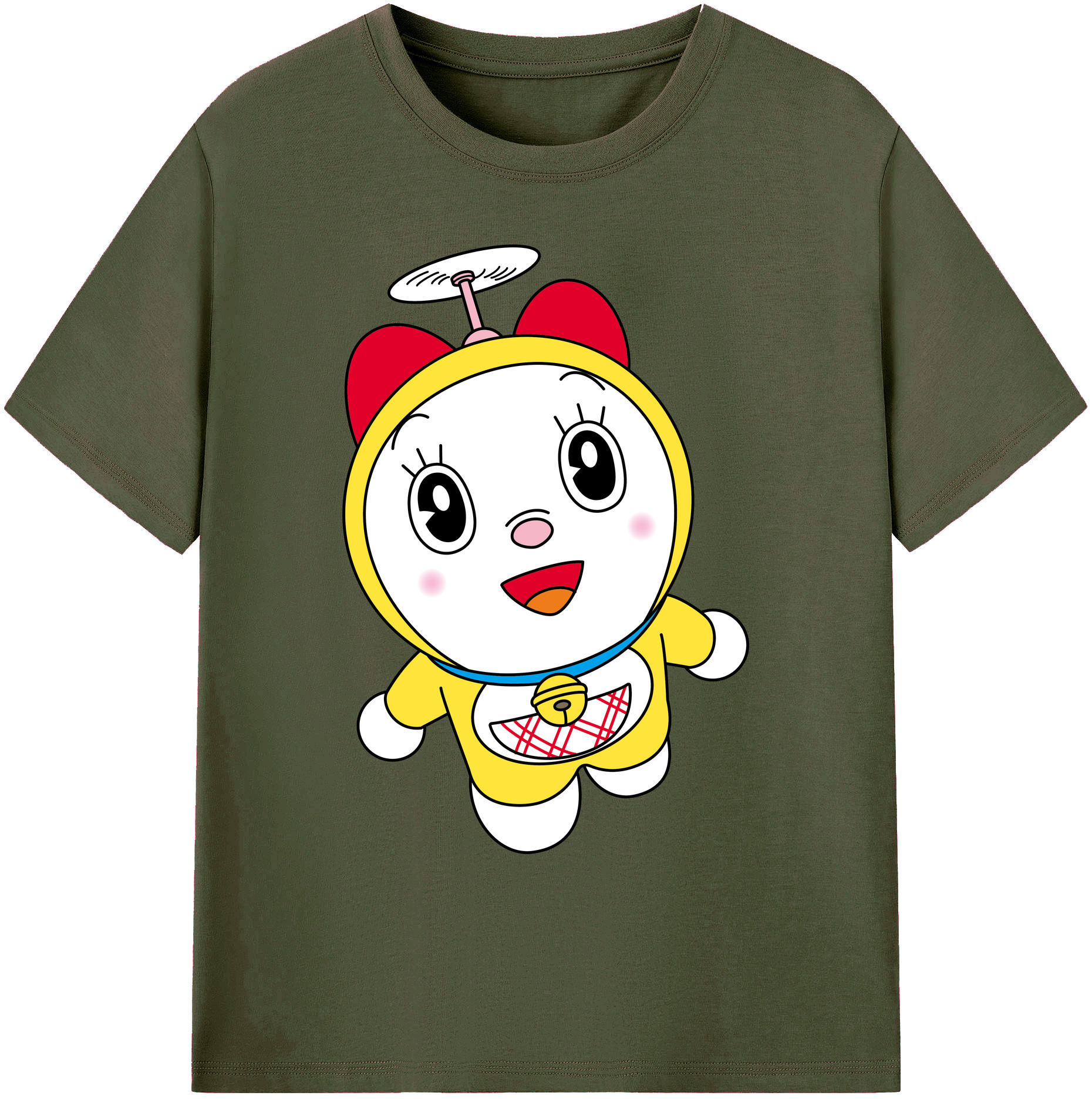 （画像用） ドラえもん ドラミ Doraemon Dorami 綿100％ メンズ半袖Tシャツ｜肌触りやわらか＆通気性